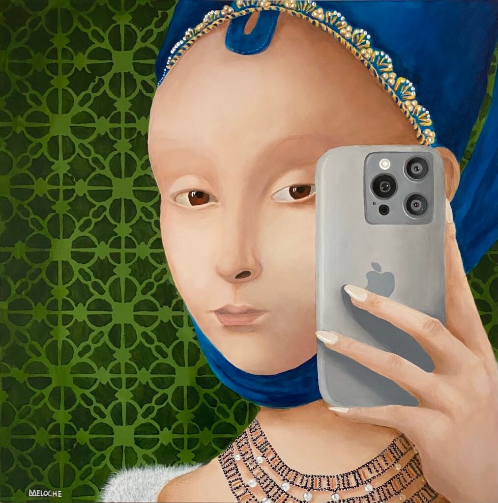Portrait d’une jeune fille dans un miroir