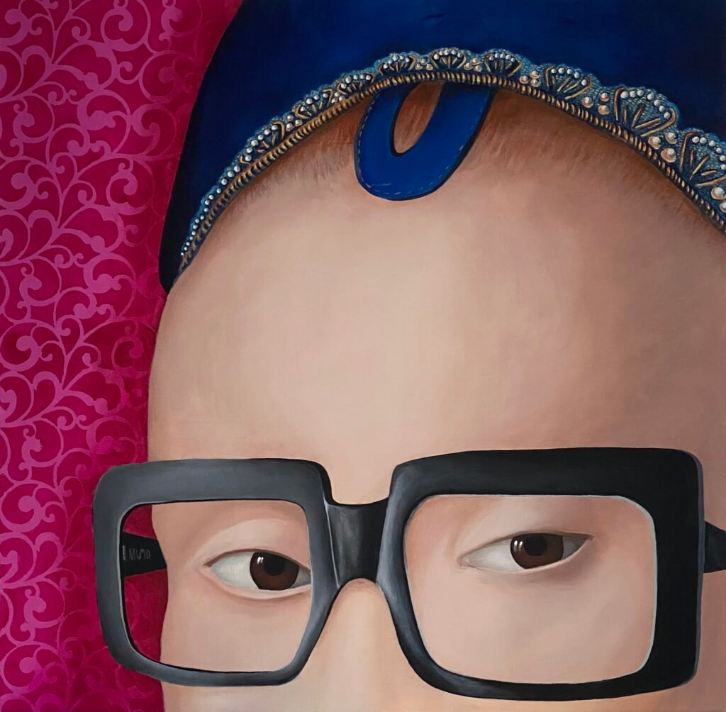 Portrait d’une jeune fille avec mes lunettes